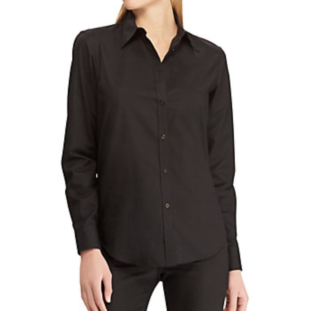 Chaps no iron cotton button down top